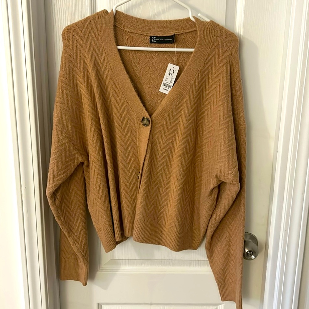 NY&Co camel cardigan. New with tags.